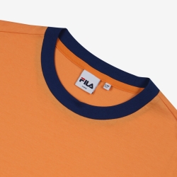Fila Small Linear Logo Férfi Rövid Ujjú Póló Világos Narancssárga | HU-59014